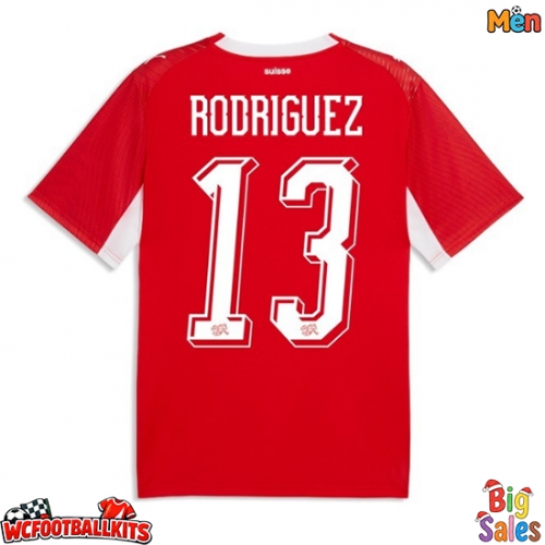 Switzerland Ricardo Rodriguez #13 Replica Home Stadium Shirt World Cup 2026 Short Sleeve